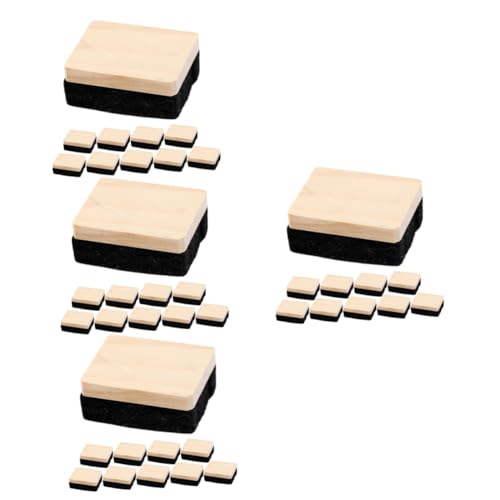 Tofficu 4 Sätze Teiliges Schwarzer Radierer Aus Holz Und Filz Für Büro Und Schule Leicht Und Rückstände Langlebig Für Whiteboards Und Kreidetafeln 10 Stück * 4 von Tofficu