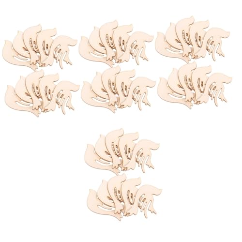 Tofficu 4 Sätze Vogelholz -chip -dekorationen Handwerk Vogel- Fälschung Leer Unvollendet Vogelausschnitte Holzverzierungsrohlinge Vogelkanalanhänger Holzformen Beige 10 Stück * 4 von Tofficu