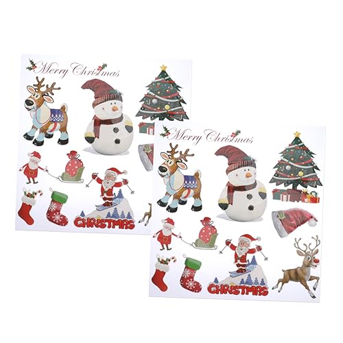 Tofficu 4 Sätze Wärmeübertragungsdruck Patches Für Hüte Benutzerdefinierter Patch Flecken Klebstoff Flicken Nähen Weihnachtsdekorationen Weihnachtsmann Kleidung Urlaub Sublimationsfolie von Tofficu