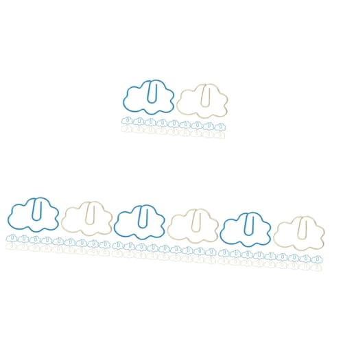 Tofficu 4 Sätze Wolkenförmige Büroklammern Aus Kleine Flexible Papierclips Für Dokumente Notizen Und Kreative Und Praktische Und Cremeweiß 20 Stück * 4 von Tofficu