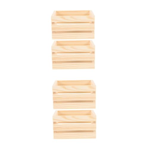 Tofficu 4 Stck. Miniatur Holzkisten für Puppenhäuser Praktische Aufbewahrungskörbe Holz für Mini Supermärkte Vielseitige und Kompakte Zubehörteile zur Dekoration und Organisation von Tofficu 4 Stck. Miniatur Holzkisten für Puppenhäuser Praktische Aufbewahrungskörbe Holz für Mini Supermärkte Vielseitige und Kompakte Zubehörteile zur Dekoration und Organisation von von Tofficu
