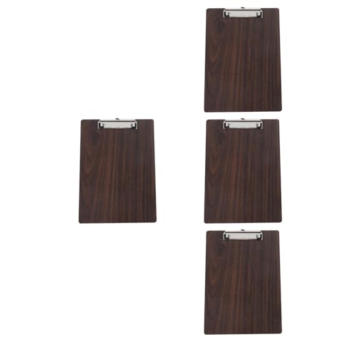 Tofficu 4 Stück A3-Klemmbretter – Holz Mit Clip Walnuss-Maserung 22 5 X 31 5 Cm (Hx-4004 Vertikales A4-Format) Für Künstler Studenten Und Den Einsatz Im Büro von Tofficu