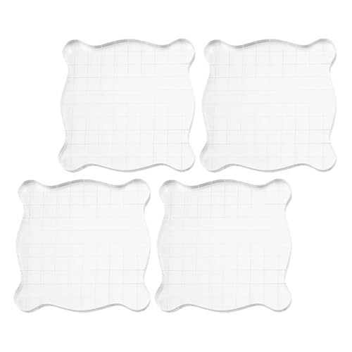 Tofficu 4 Stück Acryl Stempelblock Set Transparent mit Linien für Scrapbooking Kartengestaltung Bastelpapier Klötzchen Basteln Vielseitig Kompatibel für Stempelhandwerk Tofficu 4 Stück Acryl Stempelblock Set Transparent mit Linien für Scrapbooking Kartengestaltung Bastelpapier Klötzchen Basteln Vielseitig Kompatibel für Stempelhandwerk von Tofficu