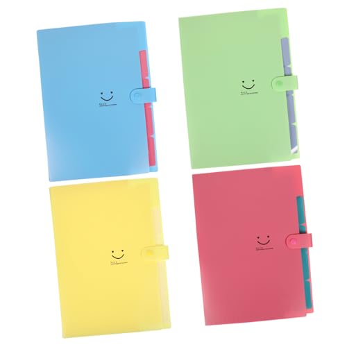 Tofficu 4 Stück Erweiterbare Fächermappen aus Robustem Kunststoff Mehrschichtige Dokumententaschen mit Etiketten Vielseitiger Büro und Reise Organizer in Rot Gelb Grün Himmelblau Tofficu 4 Stück Erweiterbare Fächermappen aus Robustem Kunststoff Mehrschichtige Dokumententaschen mit Etiketten Vielseitiger Büro und Reise Organizer in Rot Gelb Grün Himmelblau von Tofficu
