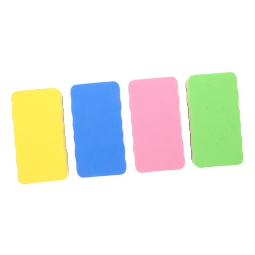 Tofficu 4 Stück Magnetischer Whiteboard Radiergummi Bunte EVA Filz Wischer für Effiziente Trockenreinigung von Whiteboards in Schule Büro und Zuhause Leicht zu Reinigen von Tofficu