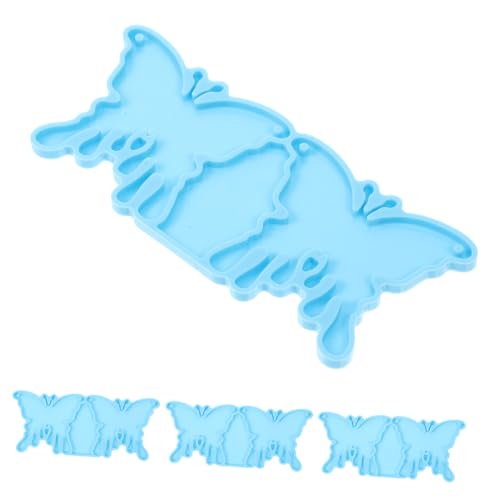 Tofficu 4 Stück Ohrringe Leim form Anhänger für die Schmuckherstellung Backformen Silikonform jewelry set Schmuckanhänger Ohrringform aus Silikon DIY Form für Schmuck Kieselgel Sky-blue von Tofficu