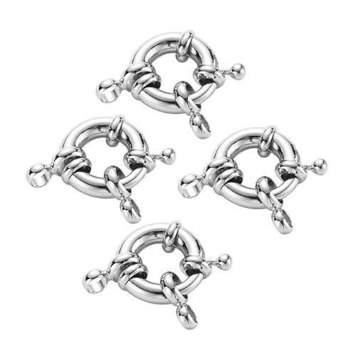 Tofficu 4 Stück Schmuckzubehör Halskette Schnallen handgefertigtes Bastelzubehör Teile und Ausstattung für Schmuck Halskettenverschlüsse für die Schmuckherstellung Schließe Kupfer Silber Tofficu 4 Stück Schmuckzubehör Halskette Schnallen handgefertigtes Bastelzubehör Teile und Ausstattung für Schmuck Halskettenverschlüsse für die Schmuckherstellung Schließe Kupfer Silber von Tofficu