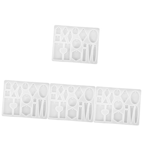 Tofficu 4 Stück Silikon Ohrhänger Gießform für Diy Schmuck Herzform Silikonmold Flexibles Epoxidharz Zubehör Wiederverwendbare Schmuckform für Bastelprojekte für und Persönliche Gestaltung von Tofficu
