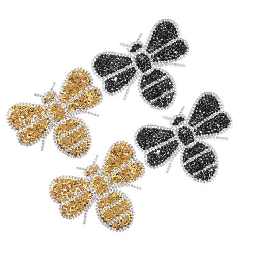Tofficu 4 Stück Strass-applikationen: Bienen-strass-deko-flicken Zum Aufbügeln, Kristall-applikationen Für Kleidung, Schuhe, Taschen, Diy-zubehör. Tofficu 4 Stück Strass-applikationen: Bienen-strass-deko-flicken Zum Aufbügeln, Kristall-applikationen Für Kleidung, Schuhe, Taschen, Diy-zubehör. von Tofficu