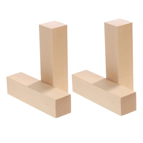 Tofficu 4 Stück Teiliges Bassholz Schnitzblöcke Unbehandelte Holzblöcke für Holzschnitzen DIY Basteln Modellbau Anfänger und Profis von Tofficu