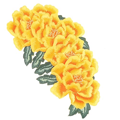 Tofficu 4 Stück Teiliges Blumen stickerei Aufnähen und Aufbügeln Langlebige Kleidungspatches für DIY nähprojekte Sichere Hautfreundliche Applikationen zur Reparatur und Verzierung von von Tofficu