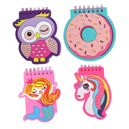 Tofficu 4 Stück Teiliges Cartoon Notizbuch PVC Softcover Spiralbindung Leicht Tragbar für Schüler Reisejournal Kreatives Schreiben und Tägliche Notizen Tofficu 4 Stück Teiliges Cartoon Notizbuch PVC Softcover Spiralbindung Leicht Tragbar für Schüler Reisejournal Kreatives Schreiben und Tägliche Notizen von Tofficu