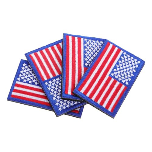 Tofficu 4 Stück Teiliges Flaggen Stickerei Patch mit Befestigung Abnehmbar für Rucksäcke Hüte Jacken und Hosen Hochwertige Uniform Applikation Vielseitig Einsetzbare Stickabzeichen von Tofficu