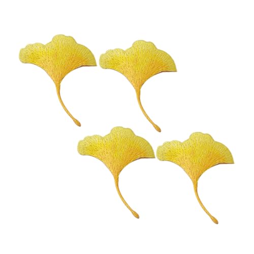 Tofficu 4 Stück Teiliges Ginkgo Stickerei Patches aus Hautfreundlichem Material zum Aufbügeln und Nähen für Kleidung Taschen Jeans Rucksäcke DIY Textil Aufnäher für Reparatur und Tofficu 4 Stück Teiliges Ginkgo Stickerei Patches aus Hautfreundlichem Material zum Aufbügeln und Nähen für Kleidung Taschen Jeans Rucksäcke DIY Textil Aufnäher für Reparatur und von Tofficu