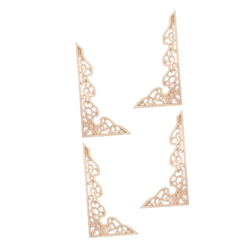 Tofficu 4 Stück Teiliges Holzapplikation Unbemalt Geschnitzt Dekorative Eckornamente für Möbel Tür Schrank Wand Vielseitige Vintage Möbeldeko DIY Holzverzierungen Tofficu 4 Stück Teiliges Holzapplikation Unbemalt Geschnitzt Dekorative Eckornamente für Möbel Tür Schrank Wand Vielseitige Vintage Möbeldeko DIY Holzverzierungen von Tofficu