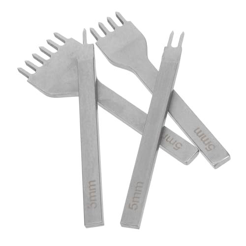 Tofficu 4 Stück Teiliges Leder-lochstanzer Stahl Präziser Lederhandwerksstanzen-locher für Weiche Leder Bastelmaterialien Robustes DIY Werkzeug für Gürtel Uhrenarmbänder und Papierprojekte von Tofficu