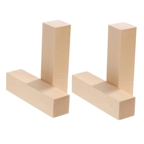 Tofficu 4 Stück Teiliges Lindenholz Schnitzblock Unbehandelte Holzplatten für Schnitzen Basteln DIY Projekte mit Glatter Oberfläche und Natürlicher Maserung von Tofficu