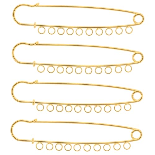 Tofficu 4 Stück Teiliges Metall Sicherheitsnadeln mit Schlaufen Stabile Broschennadeln zum Basteln und DIY Schmuckherstellung Langlebige Anstecknadeln für Kleidung Tofficu 4 Stück Teiliges Metall Sicherheitsnadeln mit Schlaufen Stabile Broschennadeln zum Basteln und DIY Schmuckherstellung Langlebige Anstecknadeln für Kleidung von Tofficu