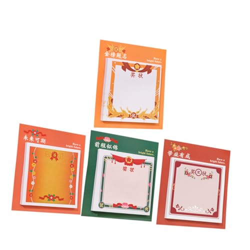 Tofficu 4 Stück Teiliges Mini Notizblock für Inspirierenden Cartoon Tiermotiven als Kindergarten Belohnung Motivierende Schulmaterialien Praktische Notepads für Kontinuierliche Anerkennung von Tofficu