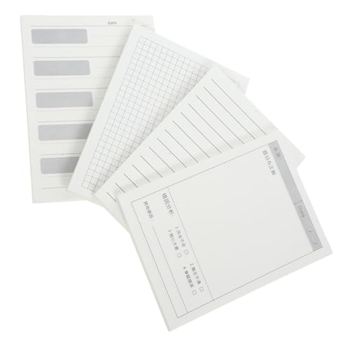 Tofficu 4 Stück Teiliges Notizblöcke Selbstklebende Memo Pads Vielseitige Lesezeichen für Bürobedarf Organisieren von Notizen und Erinnerungen von Tofficu