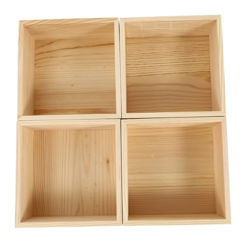 Tofficu 4 Stück Teiliges Schmuck Aufbewahrungsboxen aus Natürlichem Holz Offenes Design Vielseitige Organizer für Schmuck und Gadgets Handgefertigte Umweltfreundliche Holzkästchen Tofficu 4 Stück Teiliges Schmuck Aufbewahrungsboxen aus Natürlichem Holz Offenes Design Vielseitige Organizer für Schmuck und Gadgets Handgefertigte Umweltfreundliche Holzkästchen von Tofficu