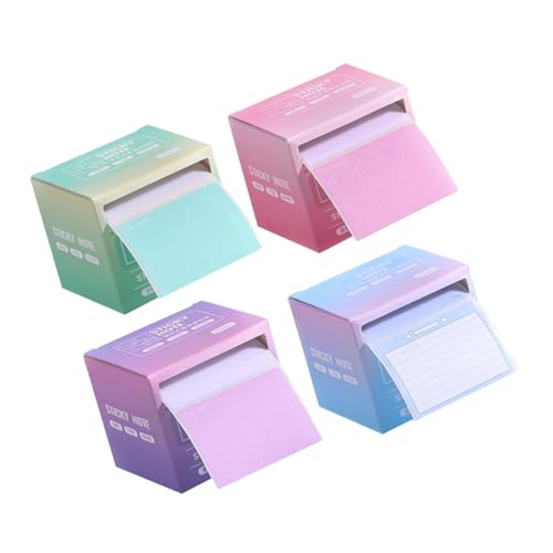 Tofficu 4 Stück Teiliges Selbstklebender Linierten Memo Pads mit Praktischer Abreißbox Haftende Notizzettel für Büro Schule Zuhause Farbverlaufende Designs in Blau Grün Violett Tofficu 4 Stück Teiliges Selbstklebender Linierten Memo Pads mit Praktischer Abreißbox Haftende Notizzettel für Büro Schule Zuhause Farbverlaufende Designs in Blau Grün Violett von Tofficu