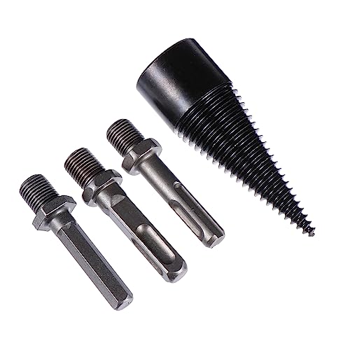 Tofficu 4 Stück Teiliges Set Kegelbohrer für Holzspalter Hochfester Stahlbohrer mit Rutsch Design für Effizientes Spalten von Kompatibel mit Elektrowerkzeugen Tofficu 4 Stück Teiliges Set Kegelbohrer für Holzspalter Hochfester Stahlbohrer mit Rutsch Design für Effizientes Spalten von Kompatibel mit Elektrowerkzeugen von Tofficu
