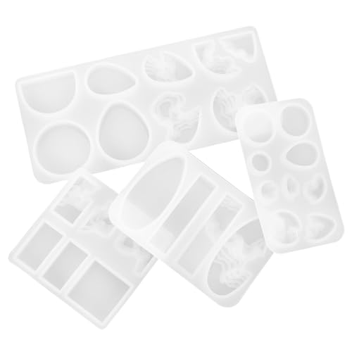 Tofficu 4 Stück Teiliges Silikon Schmuckanhänger Gießform Langlebige DIY Schmuckcharms Formen Vielseitige Harz Resin Formen für Anhänger Ohrringe Dekorationen Einfach zu Reinigen und Tofficu 4 Stück Teiliges Silikon Schmuckanhänger Gießform Langlebige DIY Schmuckcharms Formen Vielseitige Harz Resin Formen für Anhänger Ohrringe Dekorationen Einfach zu Reinigen und von Tofficu