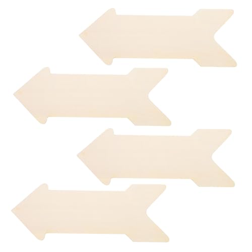 Tofficu 4 Stück Teiliges Unbehandelte Holzpfeile Natürliche Holzscheiben Vielseitige DIY Holzplatten für Bastelprojekte Stabile Holzdekoration für Malen Hochzeit Wohnraumgestaltung von Tofficu