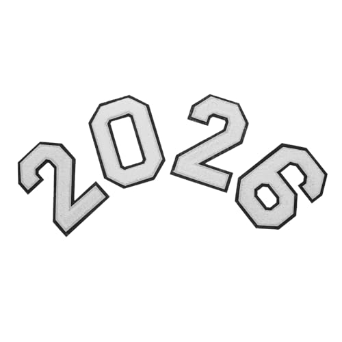 Tofficu 4 Stück Weiße Chenille zahlen aufnäher zum Aufbügeln Bestickte Reparaturflicken für Kleidung Jacken Hüte Taschen Einfache DIY anwendung für Schulteam uniformen Tofficu 4 Stück Weiße Chenille zahlen aufnäher zum Aufbügeln Bestickte Reparaturflicken für Kleidung Jacken Hüte Taschen Einfache DIY anwendung für Schulteam uniformen von Tofficu