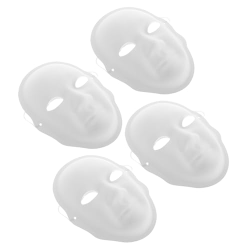 Tofficu 4 Stück Weiße Diy Papiermasken Maske zum Bemalen Vollgesicht Leicht und Komfortabel für Karneval Halloween Party Cosplay Kreative Bastelmasken für Erwachsene von Tofficu
