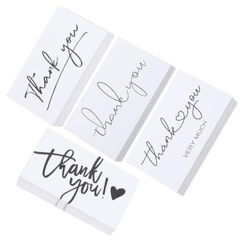 Tofficu 4 danke dir Karte Kleinunternehmensbedarf kommerziell Etiketten Gruß-Notizkarten danke Visitenkarte dankeskarten briefumschläge Dankeschön-Kaufkarte Kaufkarten Danke Papier Weiß von Tofficu