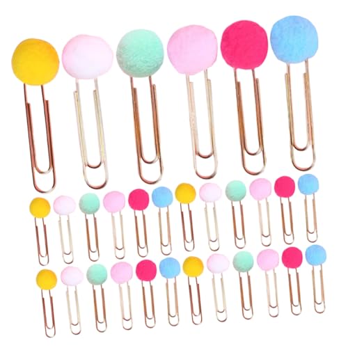 Tofficu 40 Stück Bunte Pompon Büroklammern mit Metallklammern Dekorative Lesezeichen für Bücher Notizen Dokumente Kawaii Paper Clips für Schüler Lehrer und Büroorganisation Tofficu 40 Stück Bunte Pompon Büroklammern mit Metallklammern Dekorative Lesezeichen für Bücher Notizen Dokumente Kawaii Paper Clips für Schüler Lehrer und Büroorganisation von Tofficu