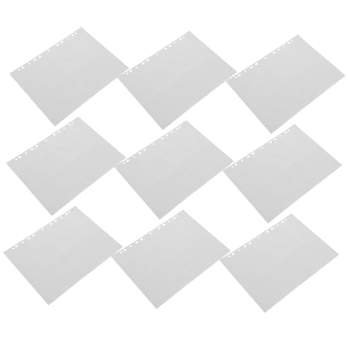 Tofficu 40 Stück Einlegeblätter Fächer Klare Kunststoffhüllen Fotokarten Schutzhüllen Transparente Sammelseiten Für Binder Ordner Staubschutz Feuchtigkeitsbeständig von Tofficu