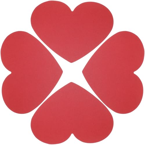 Tofficu 40 Stück Herzausschnitte – Herzkarten zum Valentinstag, Rote Herzen Papier für Pinnwände, Wände, Klassenzimmerdekorationen, Kinder lieben Frieden, Schule, Bastelprojekte von Tofficu