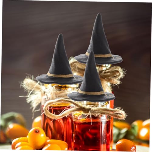 Tofficu 40 Stück Mini Schwarze Hexenhüte aus Kunststoff Handgefertigte Halloween Deko Vielseitige DIY Zubehör für Puppenhaus Elfen und Zwergen Rollenspiele Tofficu 40 Stück Mini Schwarze Hexenhüte aus Kunststoff Handgefertigte Halloween Deko Vielseitige DIY Zubehör für Puppenhaus Elfen und Zwergen Rollenspiele von Tofficu