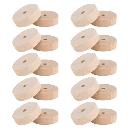 Tofficu 40 Stück Miniatur Holzräder für Bastelprojekte Unvollendete Holzreifen für DIY und Kreative Spielzeuge Tofficu 40 Stück Miniatur Holzräder für Bastelprojekte Unvollendete Holzreifen für DIY und Kreative Spielzeuge von Tofficu