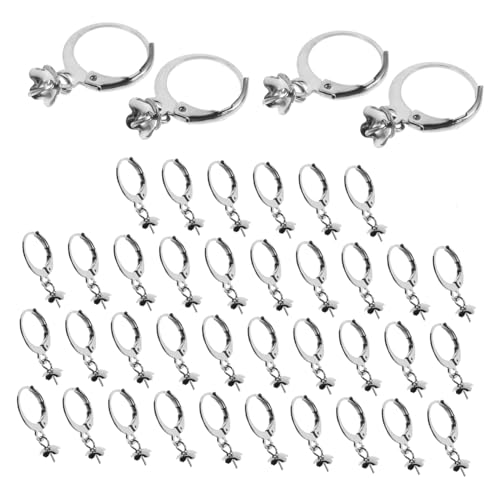 Tofficu 40 Stück Ohrhaken Rund Lever Back Ohrbügel Offene Schlaufe Französische Ohrhaken für Schmuckherstellung DIY Ohrschmuck Zubehör Langlebig Vielseitig für Alltag Events von Tofficu
