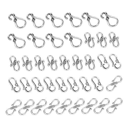 Tofficu 40 Stück S Haken Verschlüsse Antik Silber für Armbänder und Schmuck DIY Robuste und Langlebige Verbindungselemente für Kreative Schmuckprojekte Tofficu 40 Stück S Haken Verschlüsse Antik Silber für Armbänder und Schmuck DIY Robuste und Langlebige Verbindungselemente für Kreative Schmuckprojekte von Tofficu