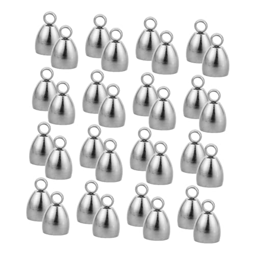 Tofficu 40 Stück Schmuck Crimp Endkappen Metall Röhren Perlen Oval Form für Diy Armband Halskette Anhänger Verstellbare Vielseitig Einsetzbar Modisch von Tofficu
