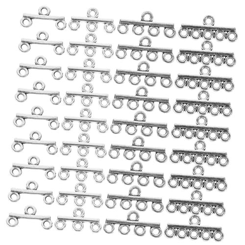 Tofficu 40 Stück Teiliges DIY Schmuckzubehör aus Legierungsanhängern mit Mehrloch design Vielseitige Verbindungsstücke für Armband Halskette Schmuckherstellung Antikes Silber für Kreative Tofficu 40 Stück Teiliges DIY Schmuckzubehör aus Legierungsanhängern mit Mehrloch design Vielseitige Verbindungsstücke für Armband Halskette Schmuckherstellung Antikes Silber für Kreative von Tofficu