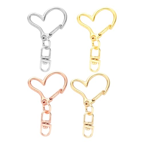 Tofficu 40 Stück Teiliges Herz-karabiner Gold Silber Gold und Roségold Langlebige Rostfreie Schlüsselanhänger-verschlüsse für DIY Schlüsselanhänger und Schmuckherstellung von Tofficu
