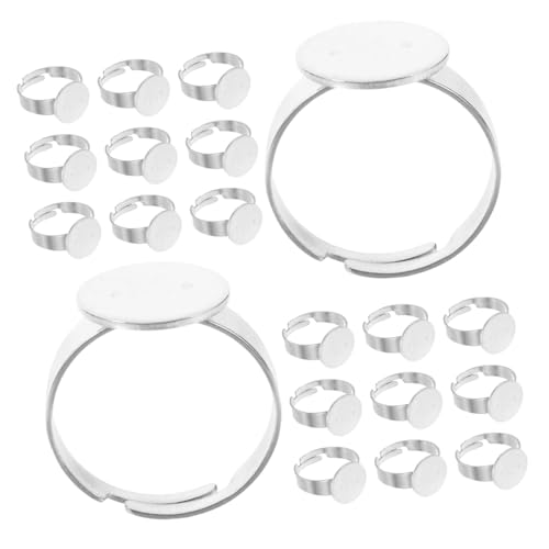Tofficu 40 Stück Teiliges Ringsockel Flach Rund Verstellbare Ringrohlinge DIY Schmuckherstellung Basis für Damen und Herren Vielseitige Cabochon Fassungen Tofficu 40 Stück Teiliges Ringsockel Flach Rund Verstellbare Ringrohlinge DIY Schmuckherstellung Basis für Damen und Herren Vielseitige Cabochon Fassungen von Tofficu