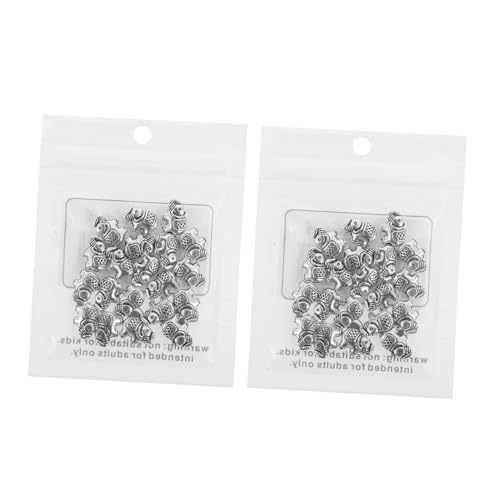 Tofficu 40 Stück Teiliges Vintage Perlen aus Legierung Langlebige DIY Schmuckzubehör für Armbänder Halsketten und Ohrringe Rostfrei für Basteln und Schmuckherstellung von Tofficu