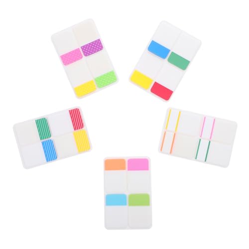 Tofficu 400 Stück Haftnotizen Index Tabs mit Schnelltrocknender Beidseitig Beschreibbarer Oberfläche Reißfest Wasserresistent Transparent Klebend Farbcodiert für Bücher Ordner Notizbücher von Tofficu