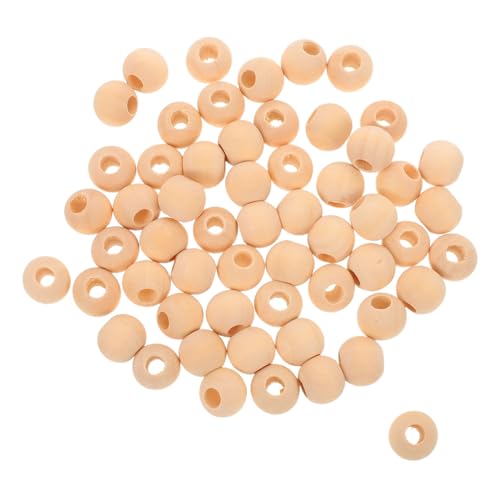 Tofficu 400 Stück Holzperlen Großloch Rundperlen Unbearbeitet Für Schmuck Basteln DIY Holzperlen Großloch Für Anfänger Handgemachte Dekorationen von Tofficu