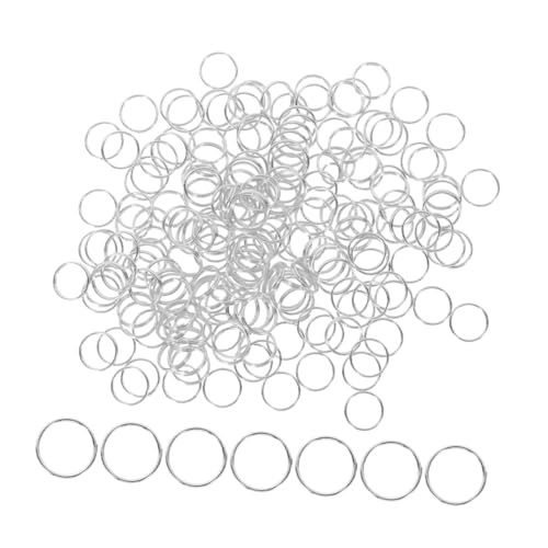 Tofficu 400 Stück Schlüsselanhänger Mit Offenem Ring Ringe Stichwort Schlüsselband Karabiner Reifen Auto Herstellung Runde Geteilte Schlüsselanhänger Abnehmbar Silber Groß Eisen Silver von Tofficu