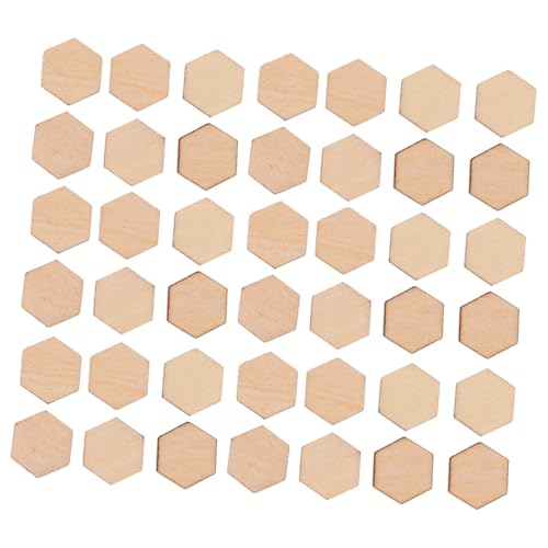 Tofficu 400 Stück Sechseckige Holzstücke Unvollendete Holzornamente für Diy Handwerk Home Decor und Fotografie Natürliche Holzkreationen für Kreative Projekte von Tofficu