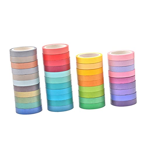 Tofficu 40Stücke Washi Tape DIY Papierband für Scrapbooking Journaling und Bastelprojekte Dekorative Klebebänder Verschiedenen Farben für Planer und Tofficu 40Stücke Washi Tape DIY Papierband für Scrapbooking Journaling und Bastelprojekte Dekorative Klebebänder Verschiedenen Farben für Planer und von Tofficu