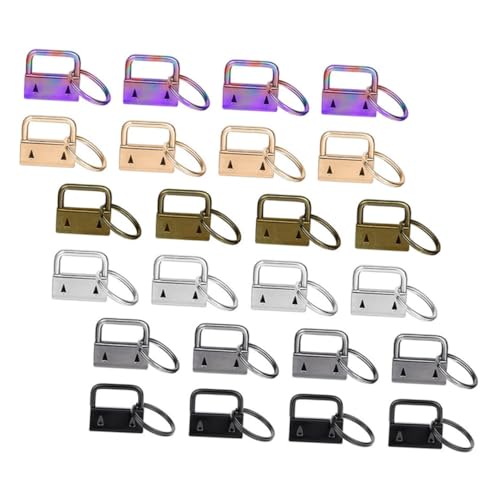 Tofficu 42 Stück Teiliges Schlüsselanhänger mit Handgelenkschlaufe Stabile Metallklammern in Farben für DIY Schlüsselbänder Taschen Bastelzubehör Korrosionsbeständig und Vielseitig von Tofficu